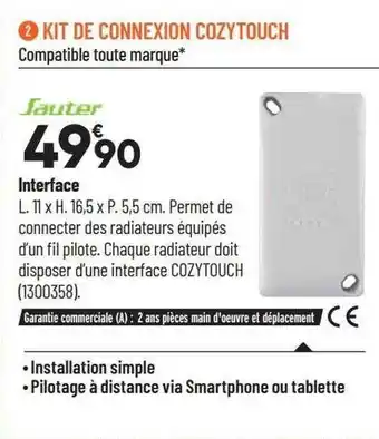 Bricorama Interface sauter offre