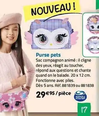 La Grande Récré Purse pets spin master offre