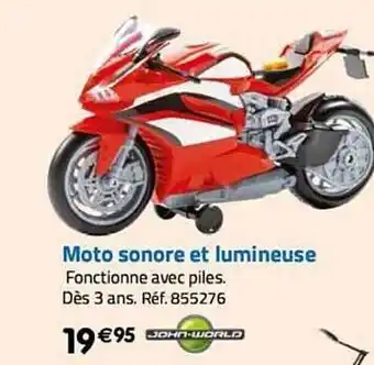 La Grande Récré Moto sonore et lumineuse offre