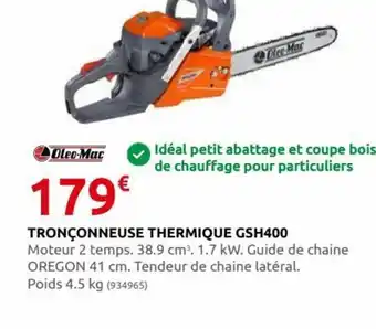 Rural Master Tronçonneuse Thermique GSH400 offre