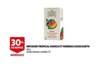 Auchan Infusion tropical mango et moringa good earth offre