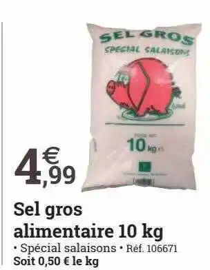Espace emeraude Sel gros alimentaire 10 kg offre