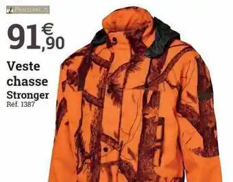 Espace emeraude Veste chasse stronger offre