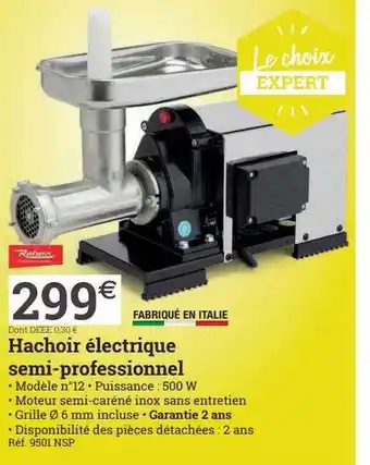 Hachoir électrique semi-professionnel