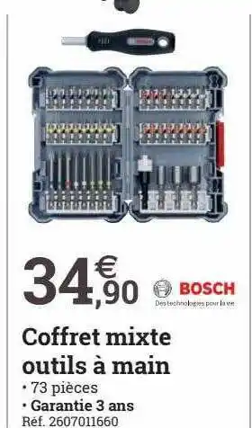 Espace emeraude Coffret mixte outils à main bosch offre