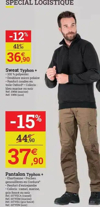 Espace emeraude Sweat typhon+, pantalon typhon+ offre