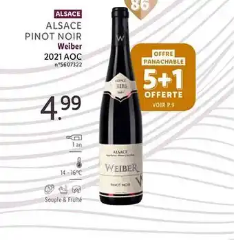 Lidl Alsace pinot noir weiber 2021 aoc offre