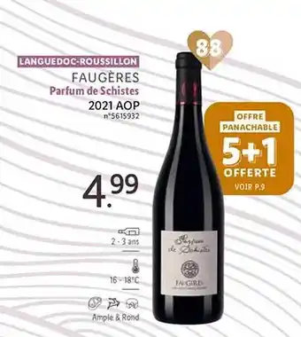 Lidl Languedoc-roussillon faugères parfum de schistes 2021 aop offre