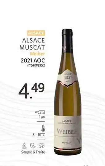Lidl Alsace muscat weiber 2021 aoc offre
