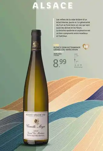 Lidl Alsace gewurztraminer grand cru marckrain camille meyer 2020 aoc offre