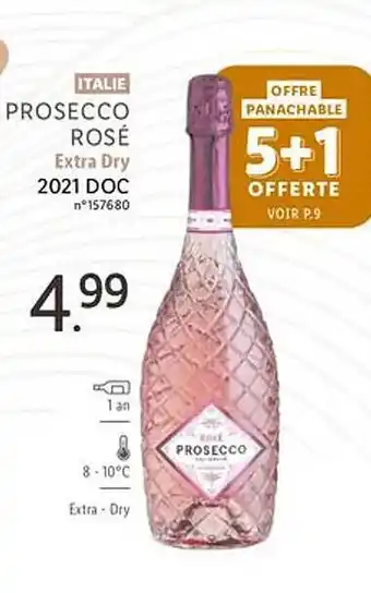 Lidl Italie prosecco rosé extra dry 2021 doc offre