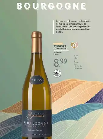 Lidl Bourgogne chardonnays domaine des bernoux 2020 aop offre