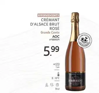 Lidl Effervescents crémant d'alsace brut rosé grande cuvée aoc offre