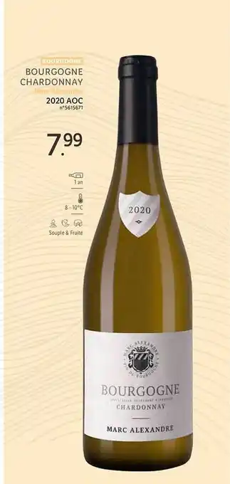 Lidl Bourgogne chardonnay marc alexandre offre