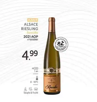 Lidl Alsace riesling roesslin 2021 aop offre