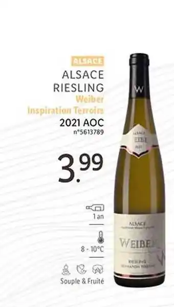 Lidl Alsace riesling weiber inspiration terroirs 2021 aoc offre
