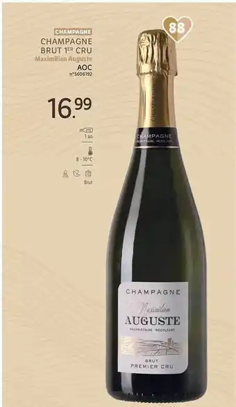 Lidl Champagne brut 1er cru maximilien auguste aoc offre
