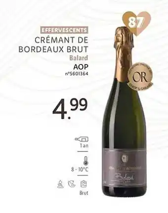 Lidl Effervescents crémant de bordeaux brut balard aop offre