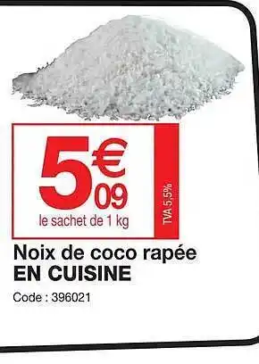 Promocash Noix de coco rapée en cuisine offre