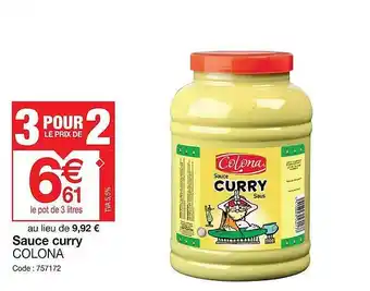 Promocash Sauce curry colona offre
