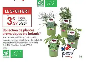 Botanic Collection de plantes aromatiques bio botanic offre
