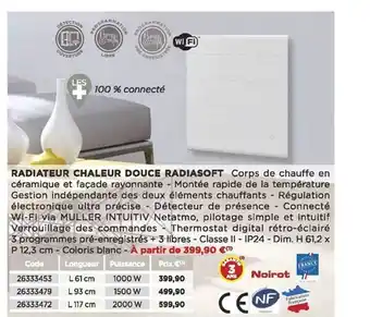 Bricomarché Radiateur chaleur douce radiasoft offre