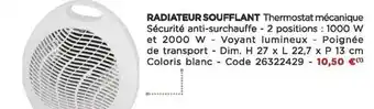 Bricomarché Radiateur soufflant offre