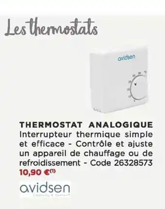 Bricomarché Thermostat analogique avidsen offre