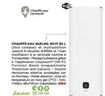 Bricomarché Chauffe-eau guelma wi-fi 80 l sauter offre