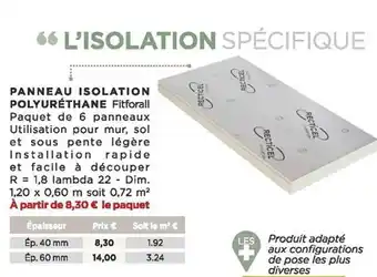 Bricomarché Panneau isolation polyuréthane offre