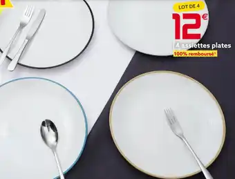 Gifi 4 Assiettes Plates offre