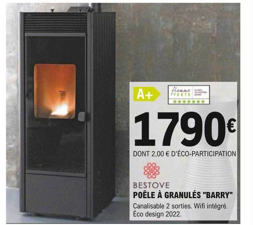 Promo Poêle à granulés chez E.Leclerc Brico