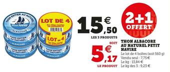 U Express THON ALBACORE AU NATUREL offre