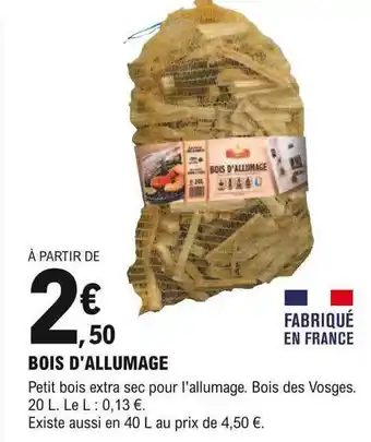 Bois d'allumage
