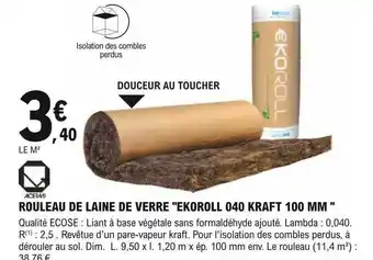 E.Leclerc Brico Rouleau de laine de verre offre