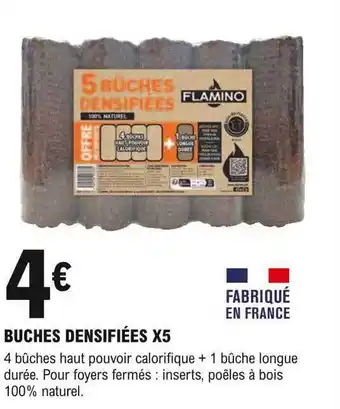 E.Leclerc Brico Bûches densifiées x 5 flamino offre