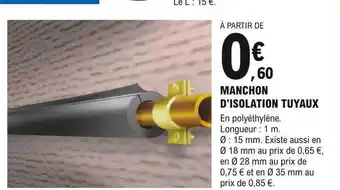 E.Leclerc Brico Manchon d'isolation tuyaux offre