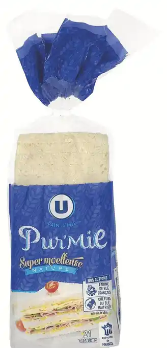 U Express PAIN DE MIE SANS CROUTE PUR MIE NATURE offre