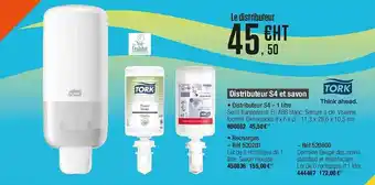 Plein ciel Distributeur s4 et savon tork offre