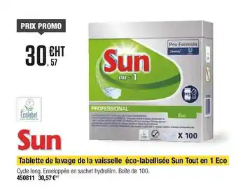 Plein ciel Tablette de lavage de la vaisselle éco-labellisée sun tout en 1 eco offre
