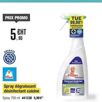 Plein ciel Spray dégraissant désinfectant cuisine mr. propre offre