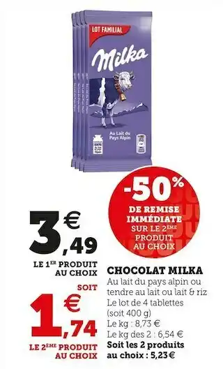 U Express CHOCOLAT offre