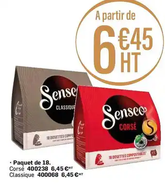 Plein ciel Senseo paquet de 18 offre