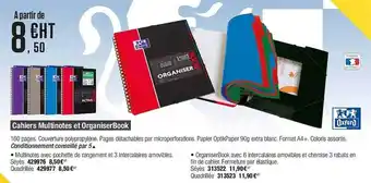 Plein ciel Cahiers multinotes et organiserbook oxford offre