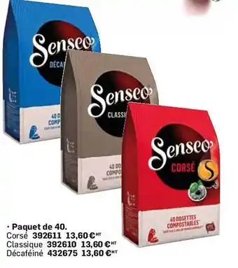 Plein ciel Senseo paquet de 40 offre