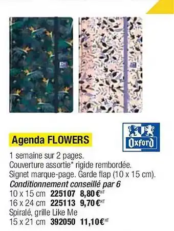 Agenda flowers oxford