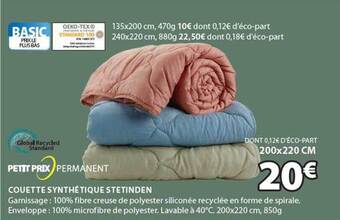 JYSK Couette synthétique stetinden offre