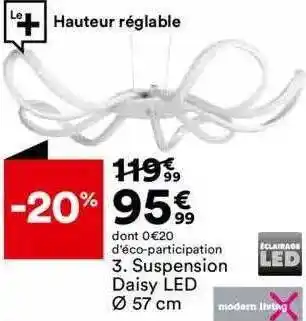 BUT Suspension daisy led ø 57 cm modern living offre
