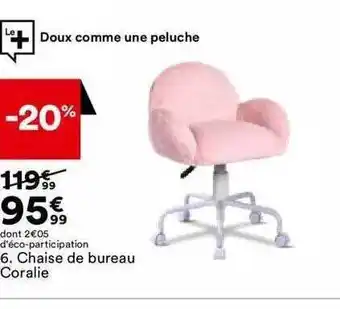 BUT Chaise de bureau coralie offre