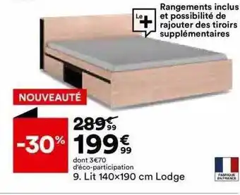 BUT Lit 140 x 190 cm lodge offre